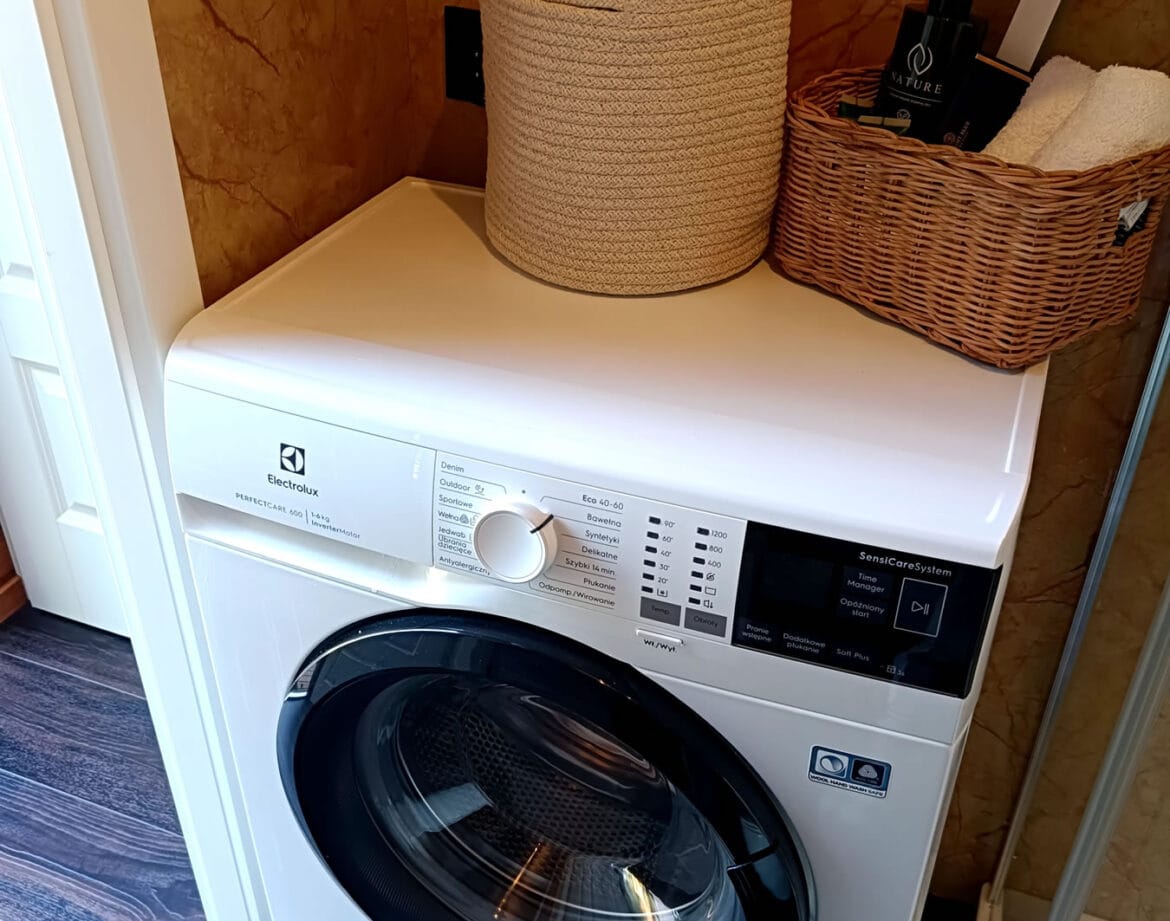 Nowoczesna łazienka w domku Wisla66 nad Wisłą