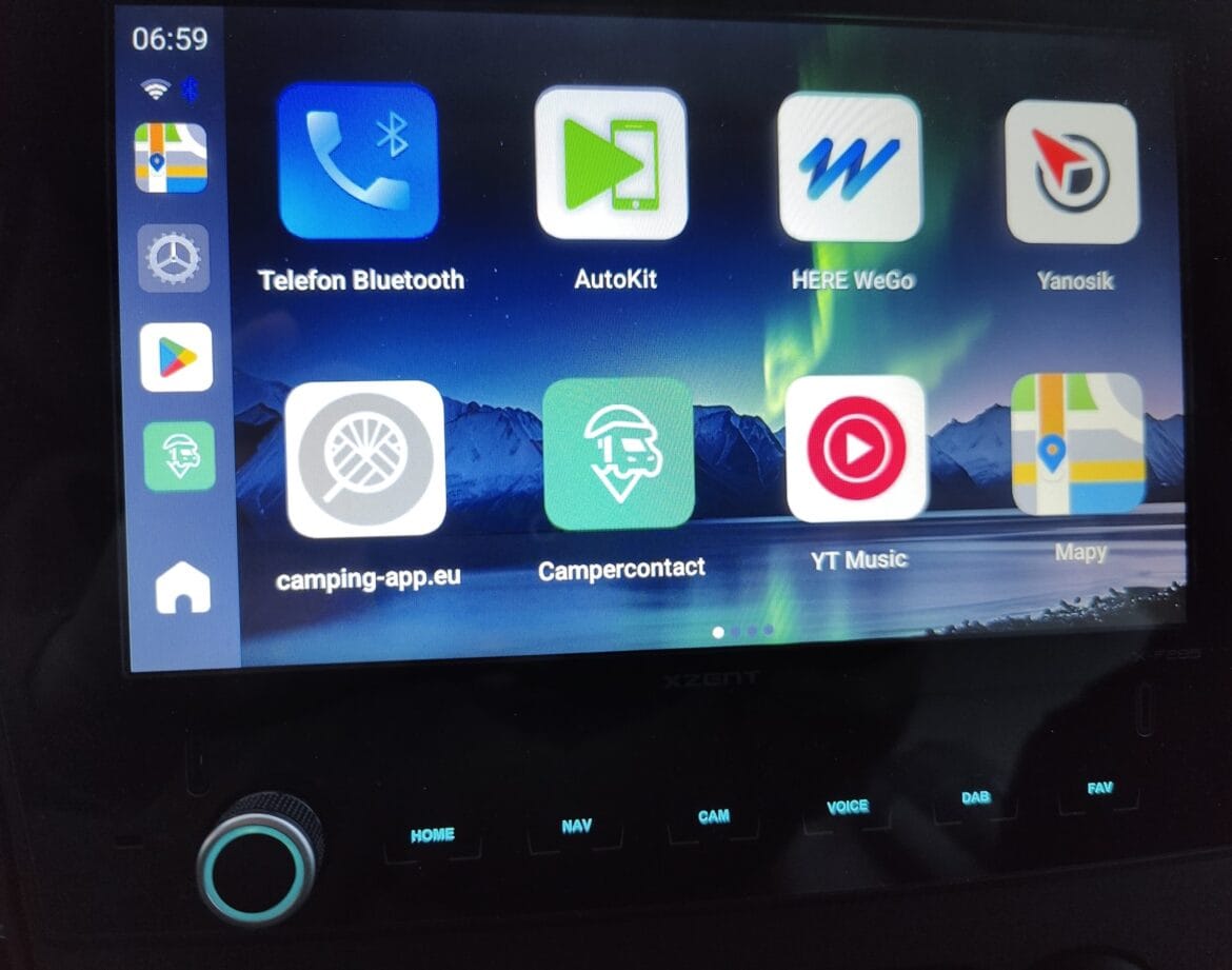 System nawigacji i multimediów w kamperze